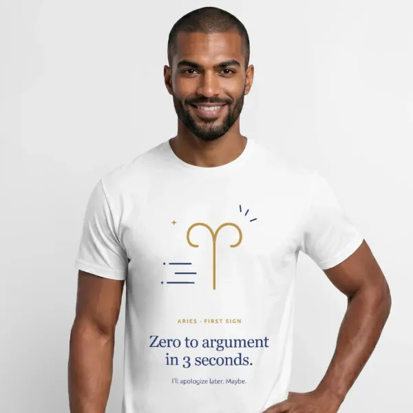 Bélier – Zero to Argument in 3 Seconds · T-shirt homme