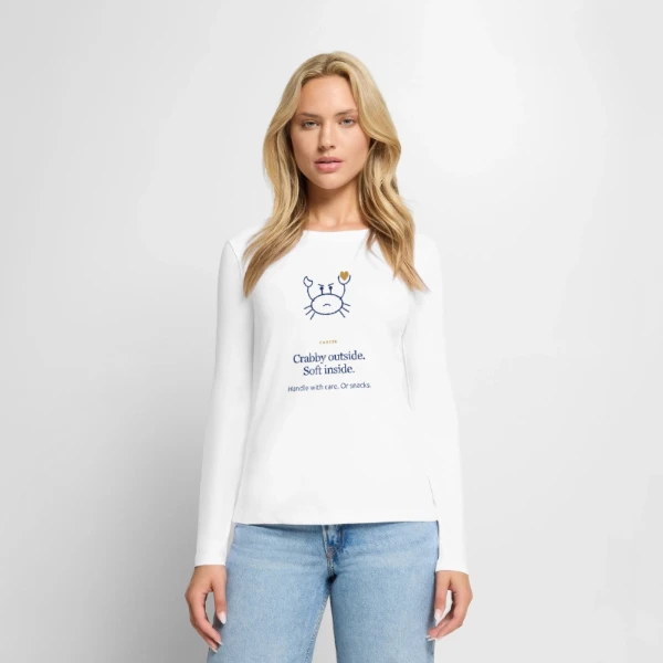 Cancer – Crabby Outside. Soft Inside · T-shirt manches longues femme