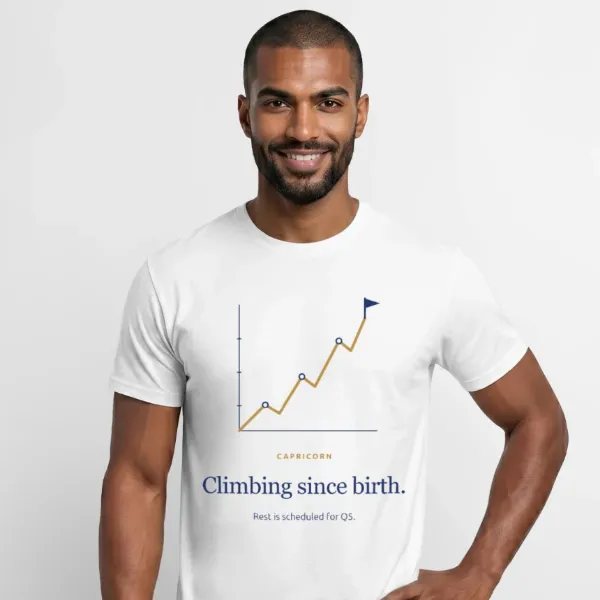 Capricorn – Climbing Since Birth · Men’s T-shirt
